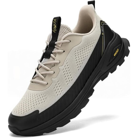 Other - Men's Khaki Lightweight Breathable Non Slip Shock Absorbing Lace-Up Sneakers